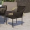 Flash Furniture Espresso PE Rattan Wicker Patio Dining Chair TT-TT02-ESP-GG - alternate 1